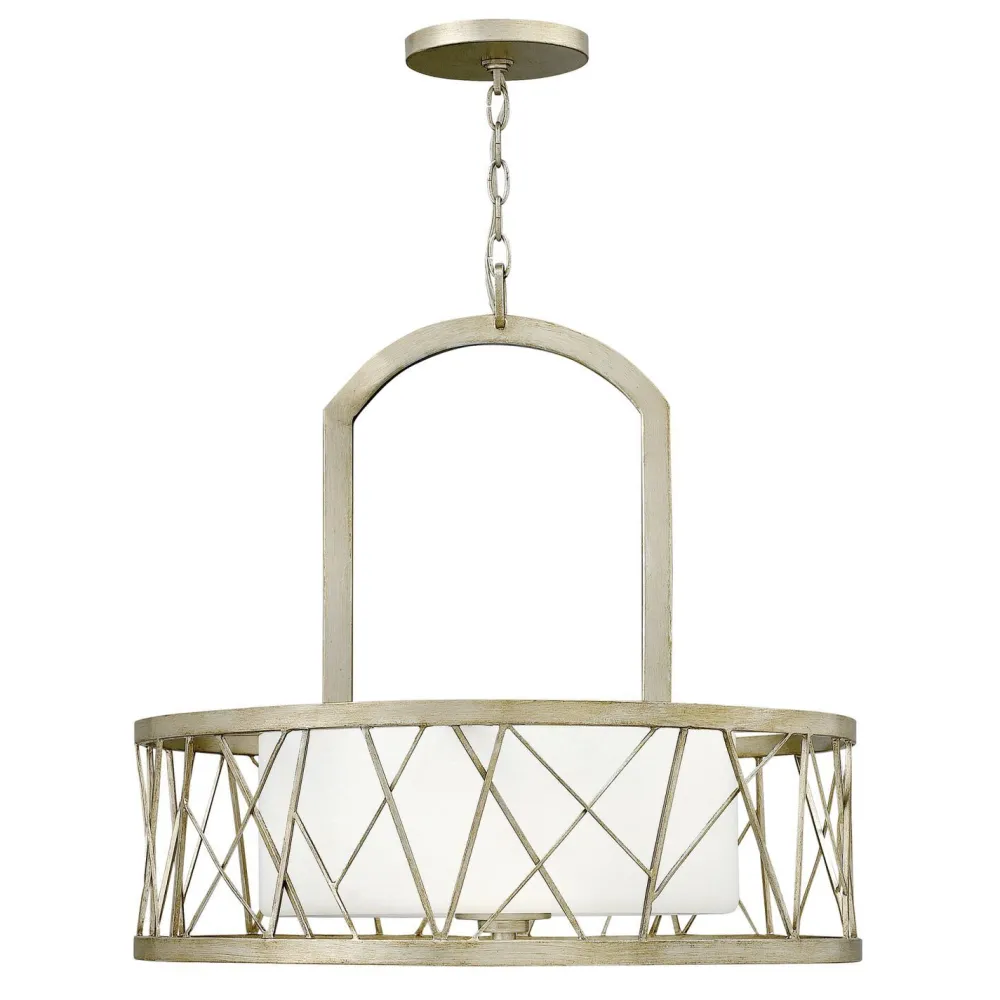 Elstead Pendelleuchte RYAN Silber Ø61cm verstellbar Lampe* Hängelampen|Moderne Lampen