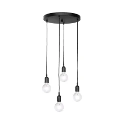 Clearance Giovanni Battista Pendelleuchte Schwarz Ø 40 cm Messing Eisen verstellbar E27