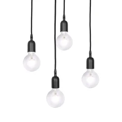 Clearance Giovanni Battista Pendelleuchte Schwarz Ø 40 cm Messing Eisen verstellbar E27