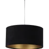 BPS Koncept Pendelleuchte Schwarz Gold Stoff Retro Esstisch* Hängelampen|Esszimmer Lampen