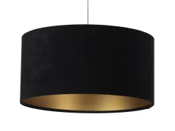BPS Koncept Pendelleuchte Schwarz Gold Stoff Retro Esstisch* Hängelampen|Esszimmer Lampen