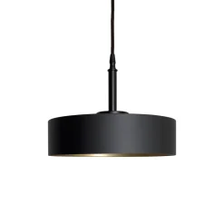 Giovanni Battista Pendelleuchte Schwarz Gold E27 Ø 30 cm Messing Eisen* Hängelampen|Feuchtraumleuchten