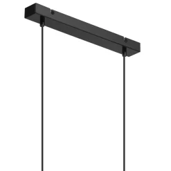 Lamkur Pendelleuchte Schwarz Gold B: 40 cm Metall 2-flammig E27