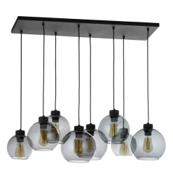 Best TK Lighting Pendelleuchte Schwarz Graphit 8xE27 Esstisch Lampe