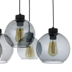 Best TK Lighting Pendelleuchte Schwarz Graphit 8xE27 Esstisch Lampe