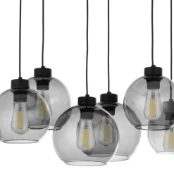 Best TK Lighting Pendelleuchte Schwarz Graphit 8xE27 Esstisch Lampe