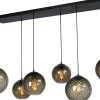 Sale Masterlight Pendelleuchte Schwarz groß 130 cm breit Glas Metall