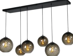 Sale Masterlight Pendelleuchte Schwarz groß 130 cm breit Glas Metall