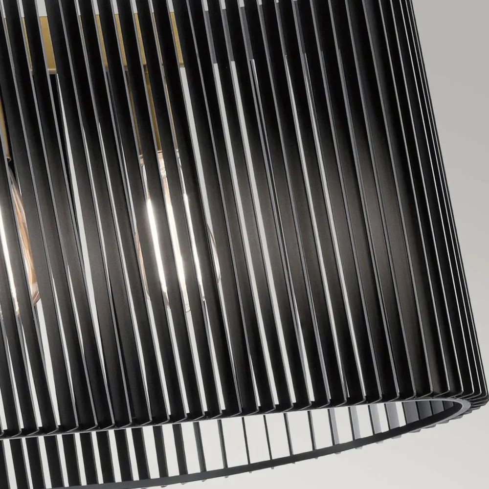 Best Elstead Pendelleuchte Schwarz Messing B: 101,6 cm 5x E27 Metall