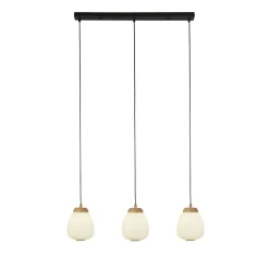 Searchlight Pendelleuchte Schwarz Weiß B: 78,5 cm E14 3-flammig E14* Hängelampen|Esszimmer Lampen