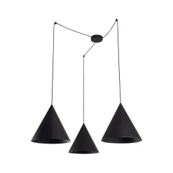 TK Lighting Pendelleuchte Schwarz XXL verstellbar 3-flammig E27 CODY* Hängelampen|Esszimmer Lampen