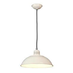 Hot Elstead Pendelleuchte SECRETER Creme Ø30cm Bauhaus Lampe