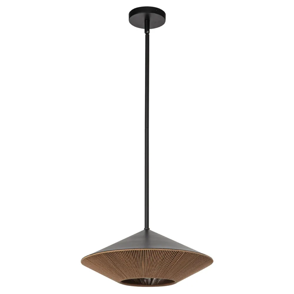 Outlet Elstead Pendelleuchte Seil Metall Ø 38,1 cm H: max. 137,8 cm