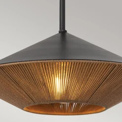 Outlet Elstead Pendelleuchte Seil Metall Ø 38,1 cm H: max. 137,8 cm