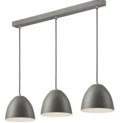 Outlet Lamkur Pendelleuchte Silber Metall 3-flmg Retro Esstisch