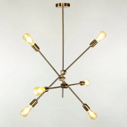 Easylight Pendelleuchte Sputnik in Messing Retro verstellbar* Retro Lampen|Esszimmer Lampen