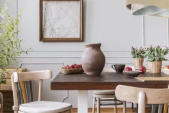 Online BPS Koncept Pendelleuchte Stoff Ø 50 cm rund Velours Optik Beige Creme