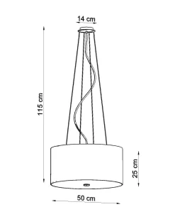 Sale Sollux Pendelleuchte Stoff Glas Ø 50 cm Schwarz blendarm rund