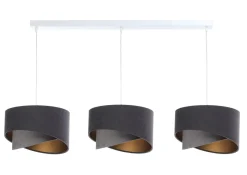 Discount BPS Koncept Pendelleuchte Stoff Velours Optik Modern 3-flammig E27