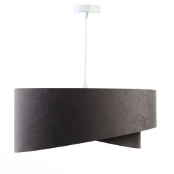 BPS Koncept Pendelleuchte Stoff verstellbar E27 Stoff in Grau Gold* Wohnzimmerlampen|Esszimmer Lampen