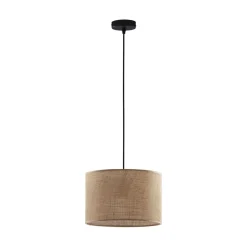 TK Lighting Pendelleuchte Stoffschirm Jute Ø 30 cm E27 Boho Style
