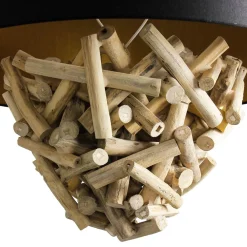 Clearance Suna Living Pendelleuchte Treibholz Stoff Handarbeit Unikat PATTANI