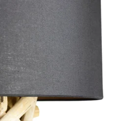 Clearance Suna Living Pendelleuchte Treibholz Stoff Handarbeit Unikat PATTANI