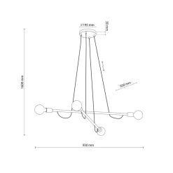 TK Lighting Pendelleuchte verstellbar Holz Metall L: 93 cm 4x E27* Hängelampen|Esszimmer Lampen