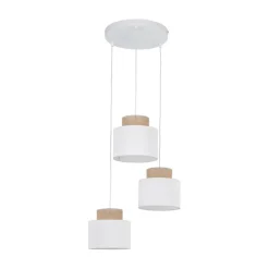Sale TK Lighting Pendelleuchte verstellbar Stoff Jute H: max. 1,1 m 3x E27