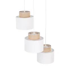 Sale TK Lighting Pendelleuchte verstellbar Stoff Jute H: max. 1,1 m 3x E27