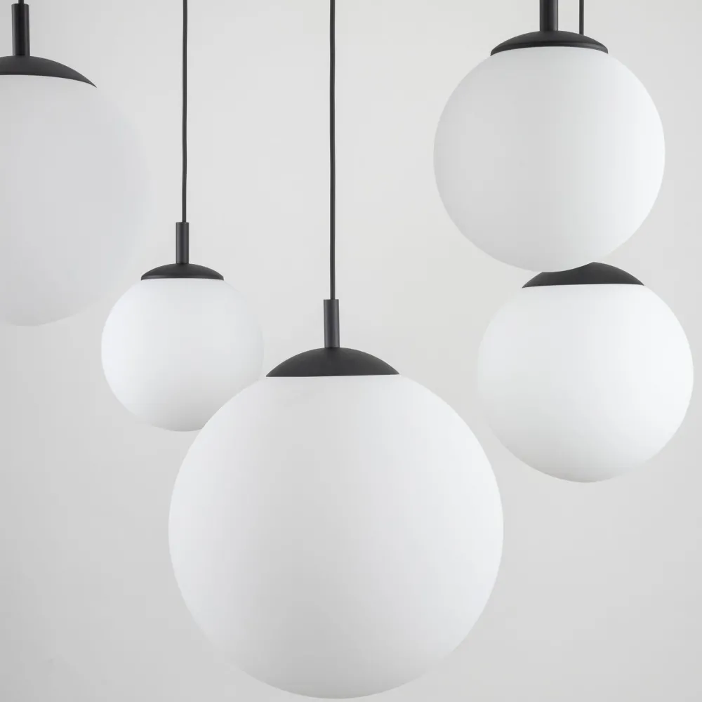 TK Lighting Pendelleuchte verstellbar B: max. 4 m Glas Metall 5x E27* Hängelampen|Esszimmer Lampen