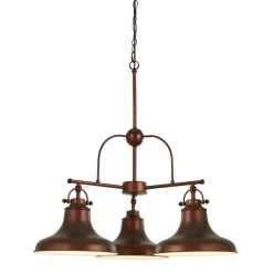 Searchlight Pendelleuchte Vintage Ø 63 cm 3-flammig E27 Braun* Hängelampen|Esszimmer Lampen