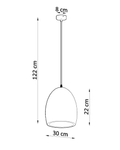 Sollux Pendelleuchte Weiß Ø 30 cm Keramik bemalbar E27 TEVEL* Hängelampen|Keramiklampen