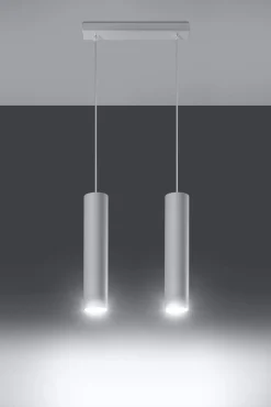 Sollux Pendelleuchte Weiß 2-flammig GU10 höhenverstellbar* Moderne Lampen|Esszimmer Lampen