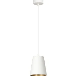 Clearance Emibig Pendelleuchte Weiß Gold Metall Retro flexibel E27