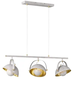 WOFI Pendelleuchte Weiß Gold verstellbar Esstisch* Hängelampen|Esszimmer Lampen