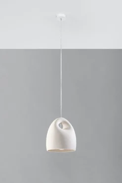 Online Sollux Pendelleuchte Weiß Keramik Ø 25 cm bemalbar E27