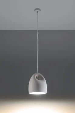 Online Sollux Pendelleuchte Weiß Keramik Ø 25 cm bemalbar E27