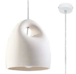 Online Sollux Pendelleuchte Weiß Keramik Ø 25 cm bemalbar E27