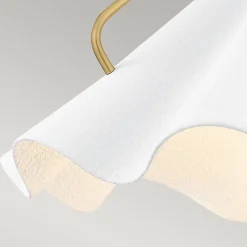 Elstead Pendelleuchte Weiß Messing antik H: max. 130,9 cm Metall E27* Hängelampen|Wohnzimmerlampen