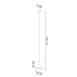 Sollux Pendelleuchte Weiß Metall Retro Ø 14 cm schlicht E27* Hängelampen|Wohnzimmerlampen