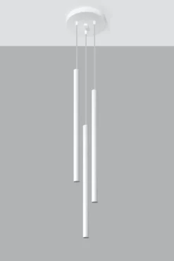 Sollux Pendelleuchte Weiß Metall 3-flammig G9 PETERA Küche* Hängelampen|Esszimmer Lampen