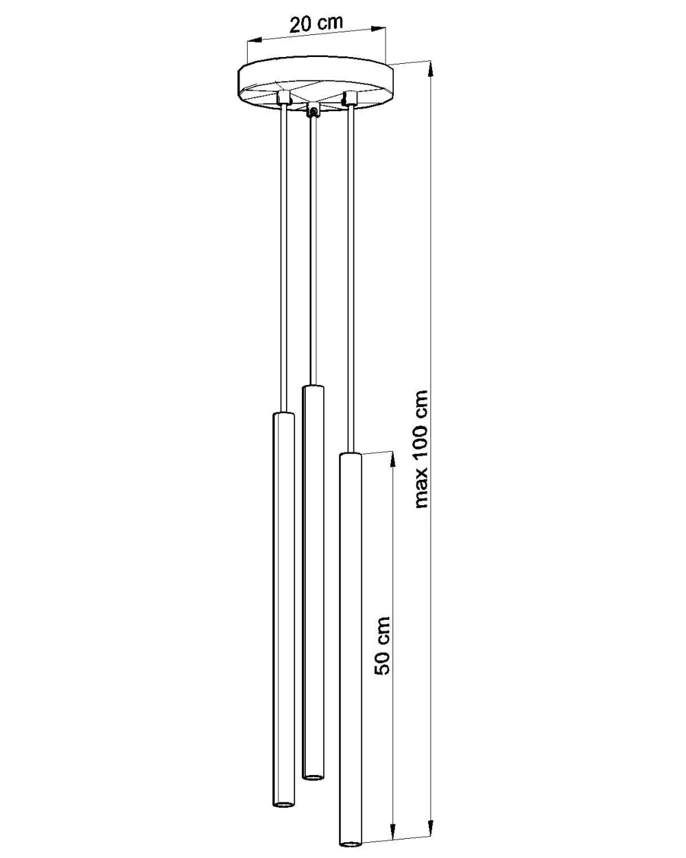 Sollux Pendelleuchte Weiß Metall 3-flammig G9 PETERA Küche* Hängelampen|Esszimmer Lampen