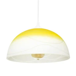 Clearance Lamkur Pendelleuchte Wohnzimmer Esstisch Gelb Glas rund