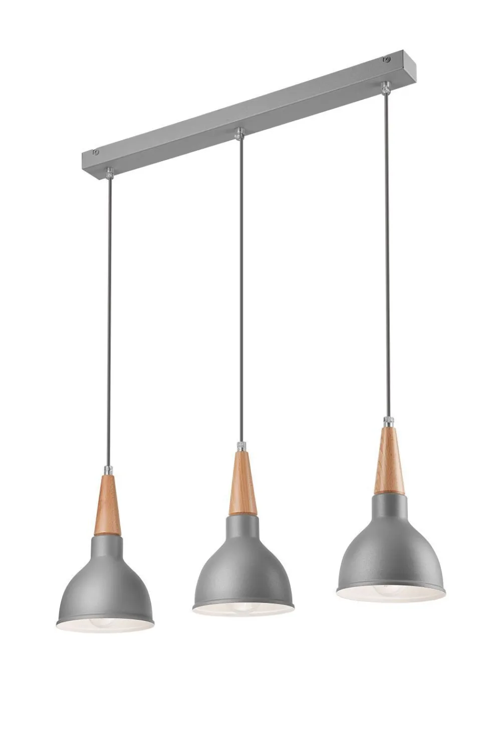 Lamkur Pendelleuchte Wohnzimmertisch Grau Holz 3-flammig* Lampen Aus Aller Welt|Skandinavische Lampen