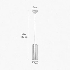 Sale Giovanni Battista Pendelleuchte Zylinder Ø 8,5 cm Messing massiv E27