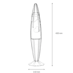 Easylight Pinke Lavalampe JENNY Flüssigkeit transparent 42cm