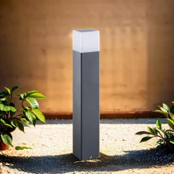 Kanlux Pollerleuchte eckig Anthrazit 50 cm E27 Garten Weg* Moderne Lampen|Wegeleuchten