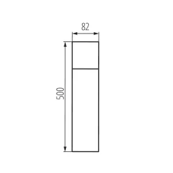 Kanlux Pollerleuchte eckig Anthrazit 50 cm E27 Garten Weg* Moderne Lampen|Wegeleuchten
