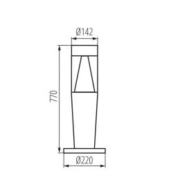 Outlet Kanlux Pollerleuchte Grau 77 cm Modern IP54 Garten Weg